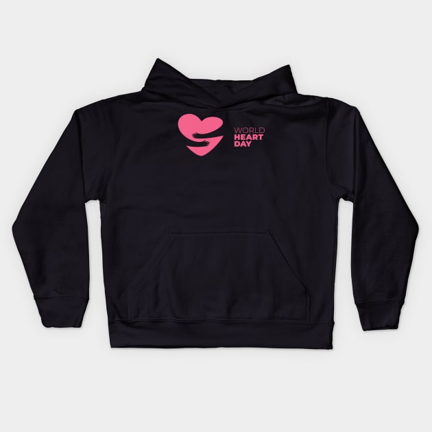 WORLD HEART DAY Kids Hoodie by busines_night